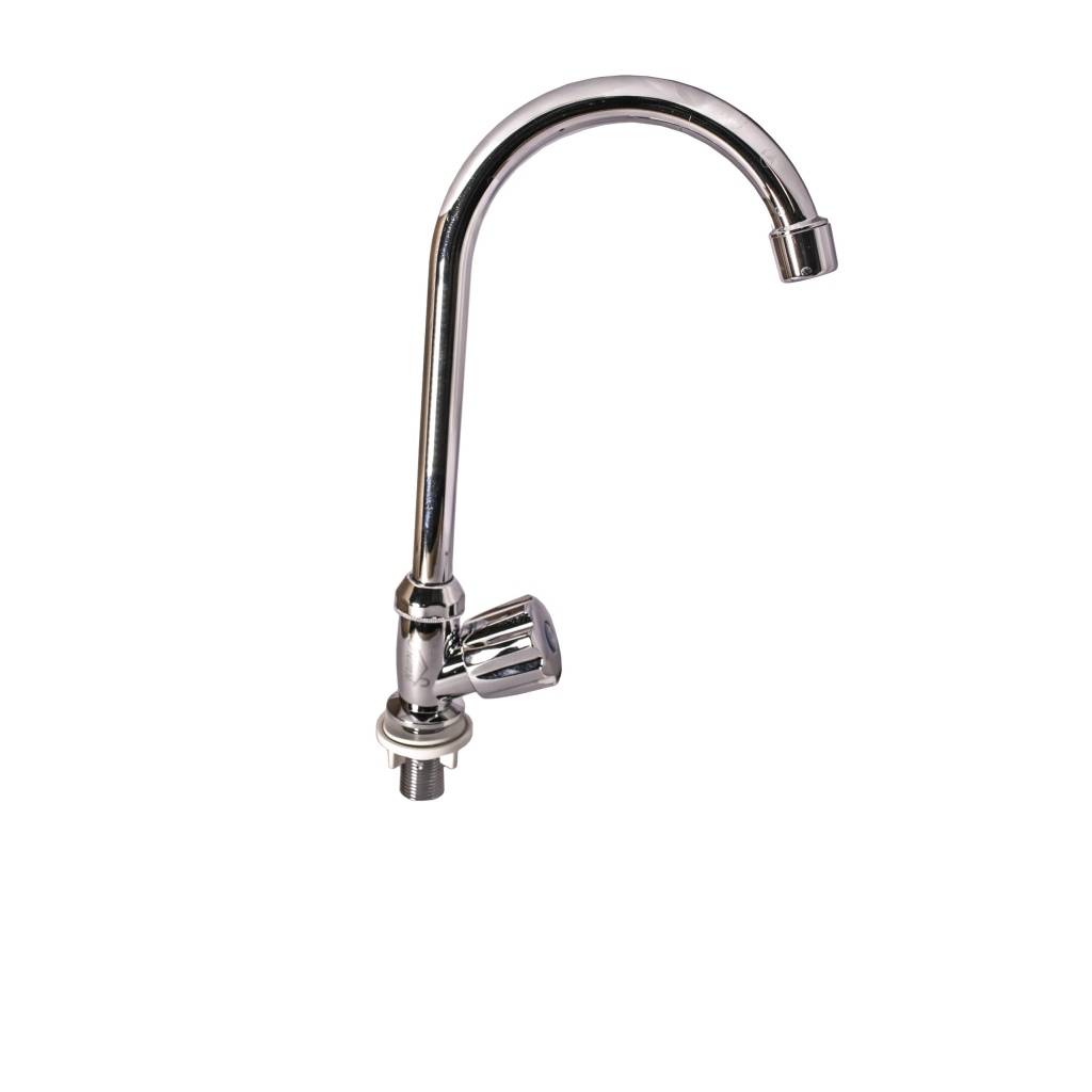 P06 ( Long Neck Kitchen Pillar Tap – Chrome Plated ABS ) – Nemsi Holdings