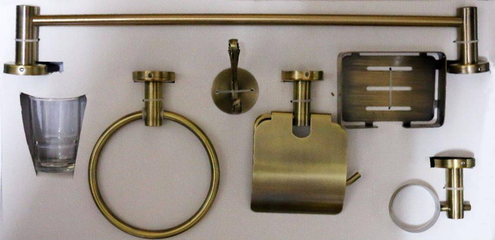 Full Bathroom Accessories 6 Piece Set in Antique Brass Finish in Nairobi,  Kenya, Antique Brass - Brass Modern Finish Bathroom Accessories
