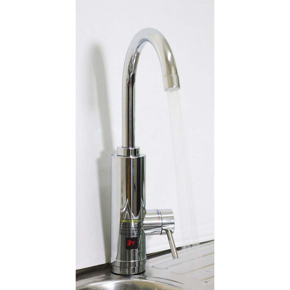 Instant Hot Water Kitchen Tap - Chrome Finish Instant Hot Water Faucet