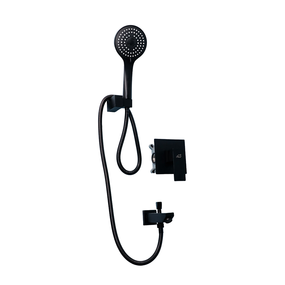 Black concealed Shower Mixer