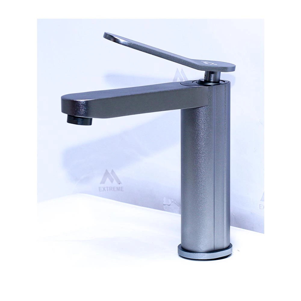 Silver Grey Aluminium Basin Mixer Tap